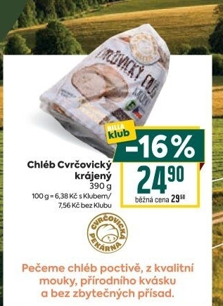 Chléb Cvrčovický Cvrčovická Pekárna