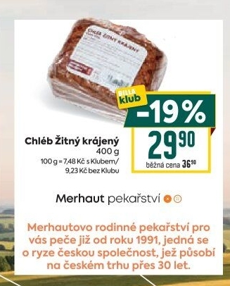Chléb žitný Merhautovo pekařství