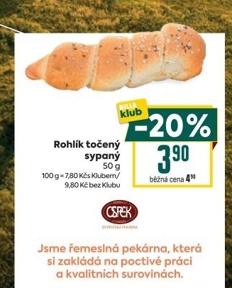 Rohlík točený Ospek