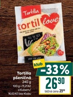 Tortilla pšeničná TortilLOVE