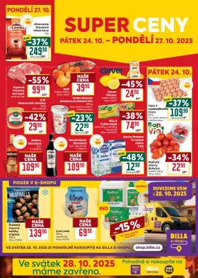 akční leták BILLA 22.10.2025-28.10.2025