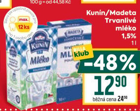 Mléko trvanlivé Jihočeské Madeta - 1,5% polotučné