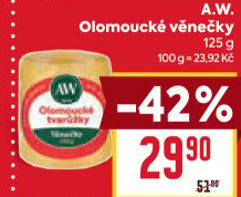 Sýr tvarůžky olomoucké věnečky A.W.