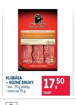 Klobása různé druhy