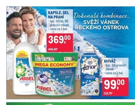 Ariel kapsle na praní