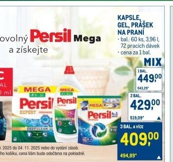 Persil kapsle, gel, prášek na praní