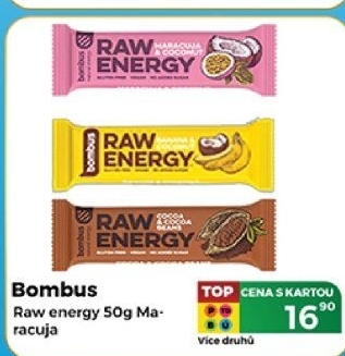 Tyčinka Bombus Raw bez lepku Energy