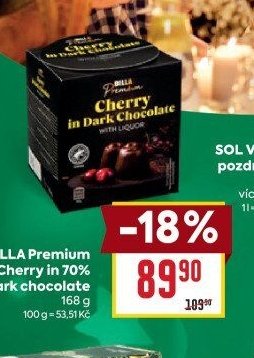 BILLA Premium Cherry in dark chocolate 168 g