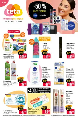 akční leták Teta drogerie 22.10.2025-4.11.2025