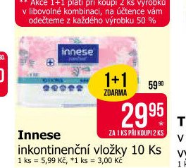 Innese inkontinenční vložky