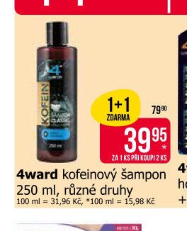 4ward kofeinový šampon