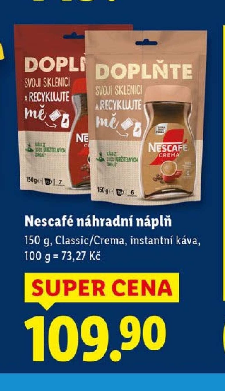 Nescafé náhradní náplň