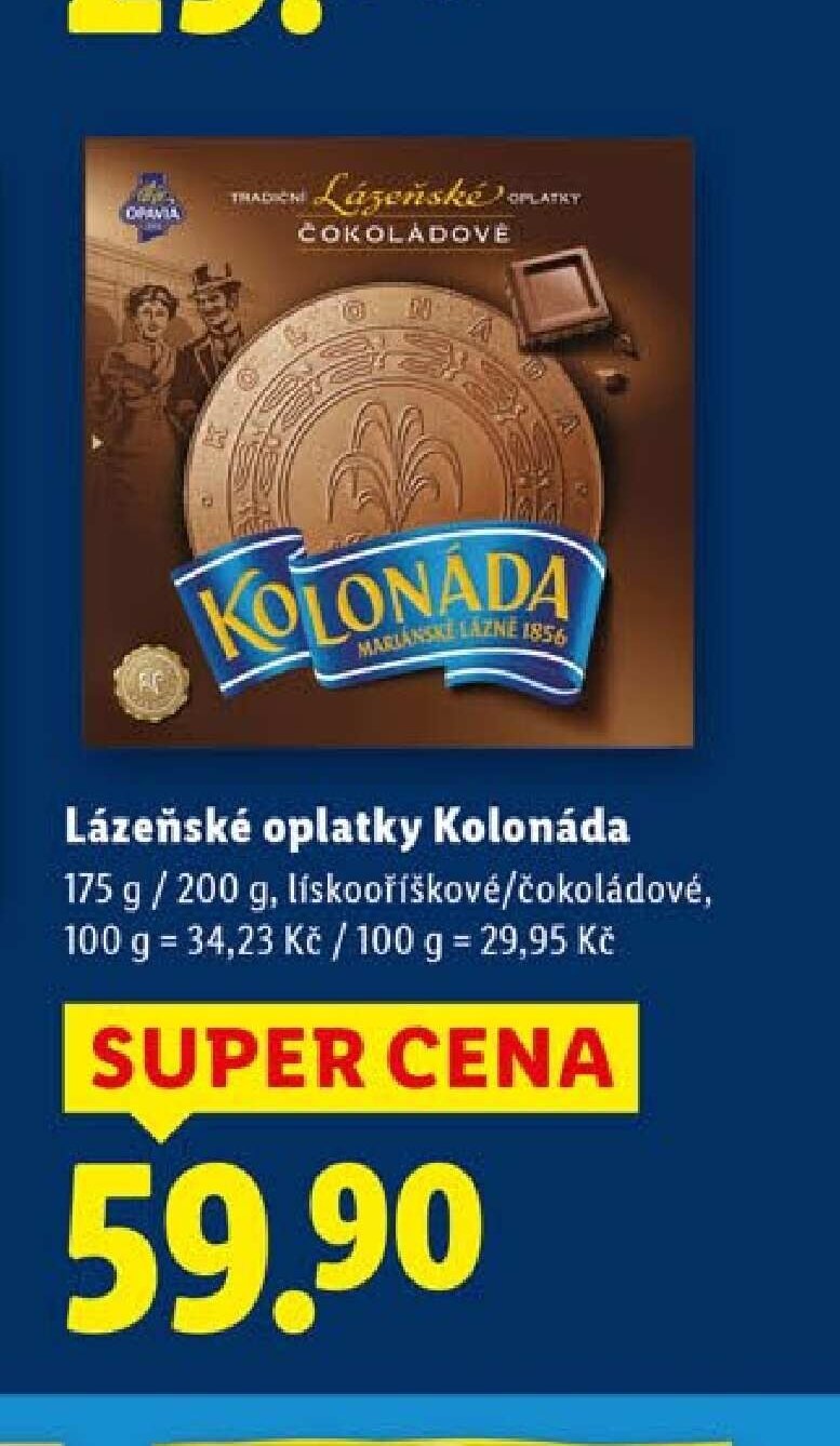 Lázeňské oplatky Kolonáda