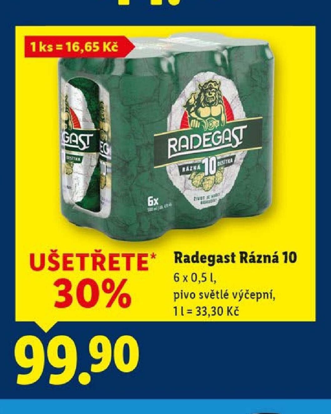 Radegast Rázná 10 6 x 0,5 l