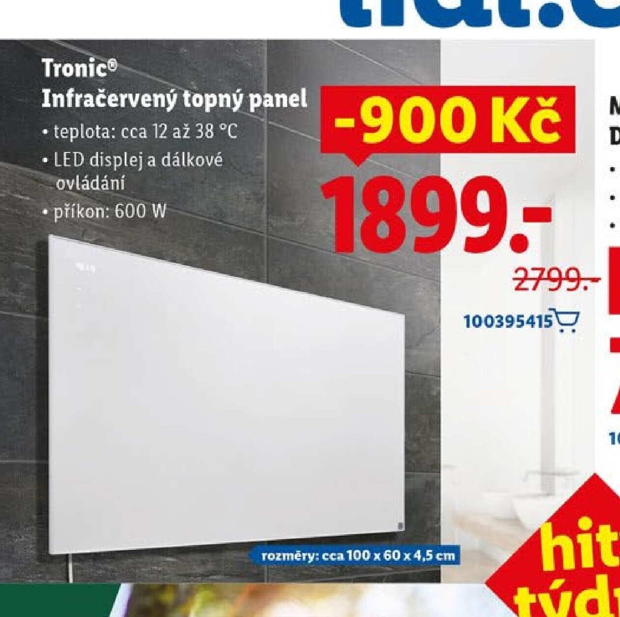 Tronic Infračervený topný panel