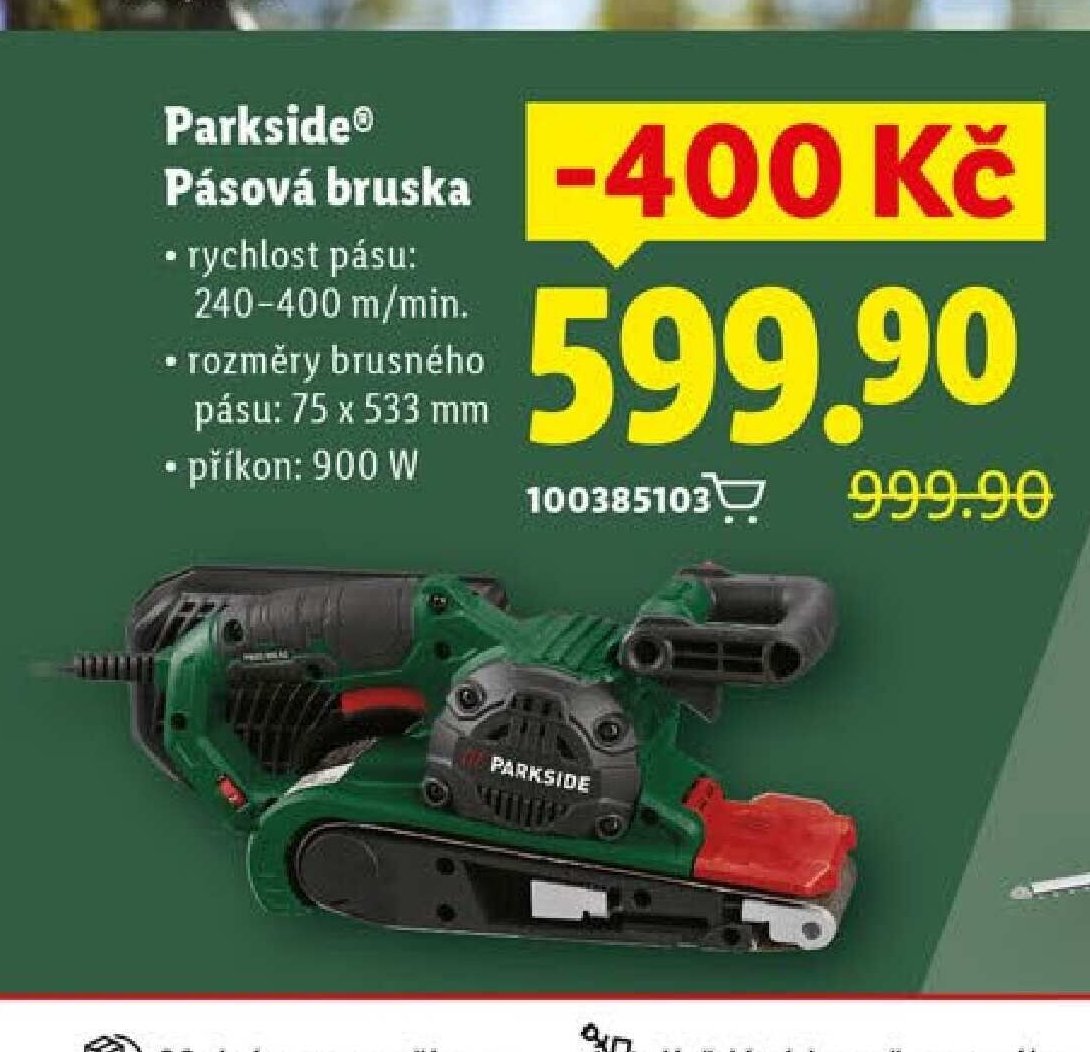 Parkside Pásová bruska