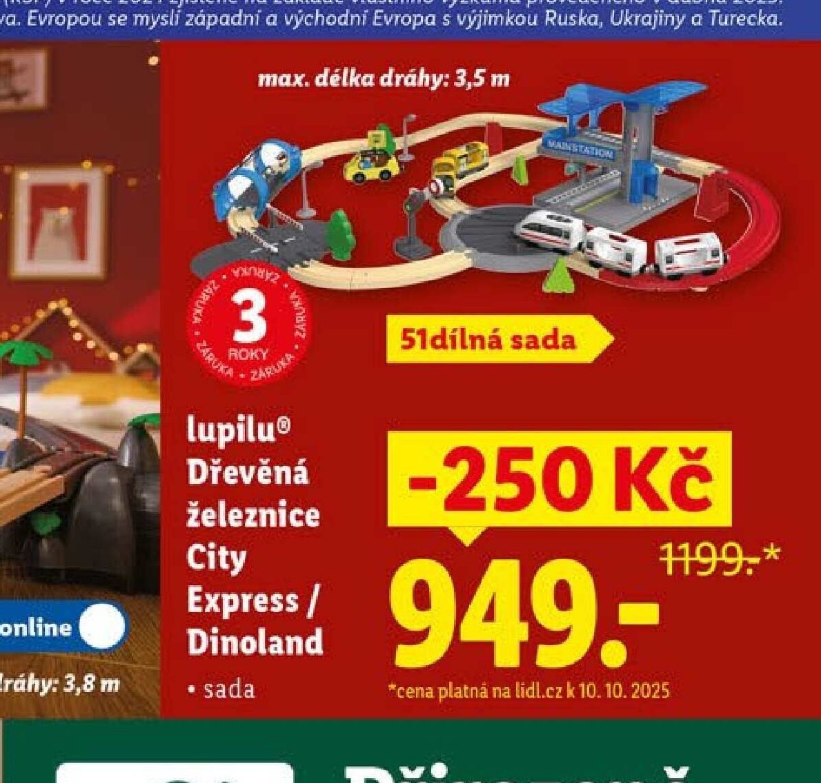 lupilu Dřevěná železnice City Express / Dinoland