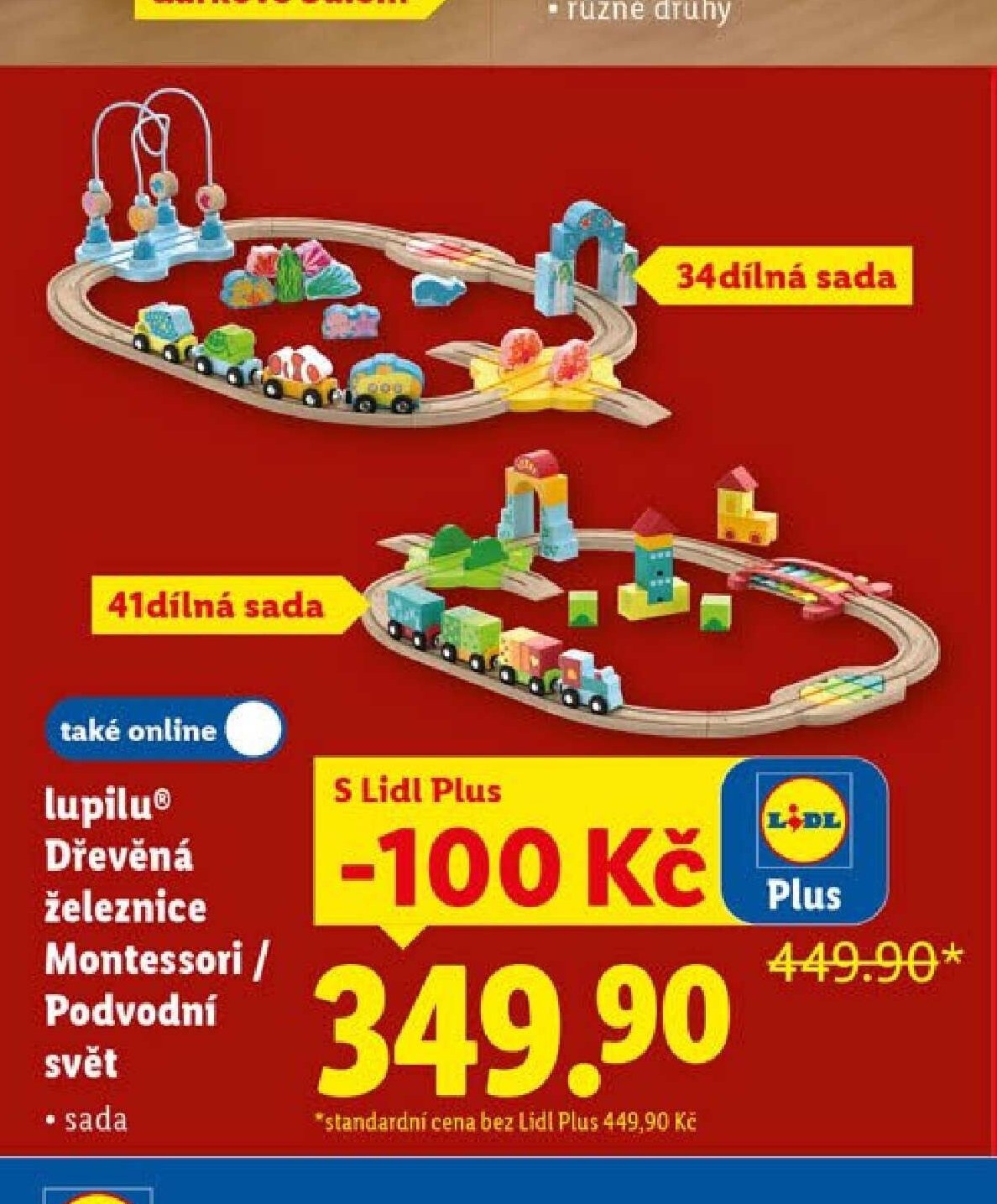 lupilu Dřevěná železnice Montessori / Podvodní svět - Lidl akcniletaky.com