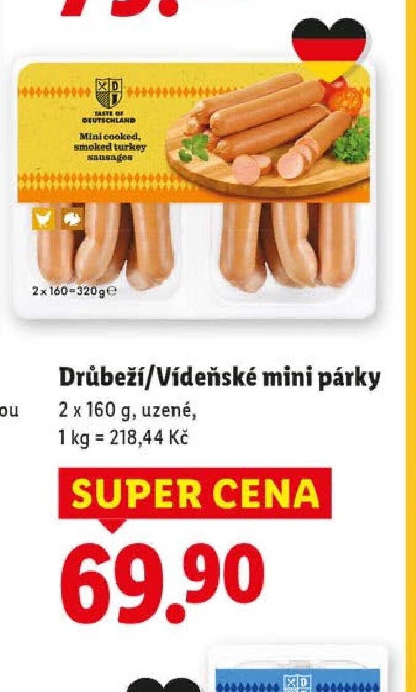 Drůbeží/Vídeňské mini párky