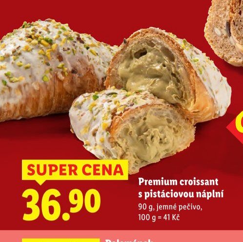 Premium croissant s pistáciovou náplní