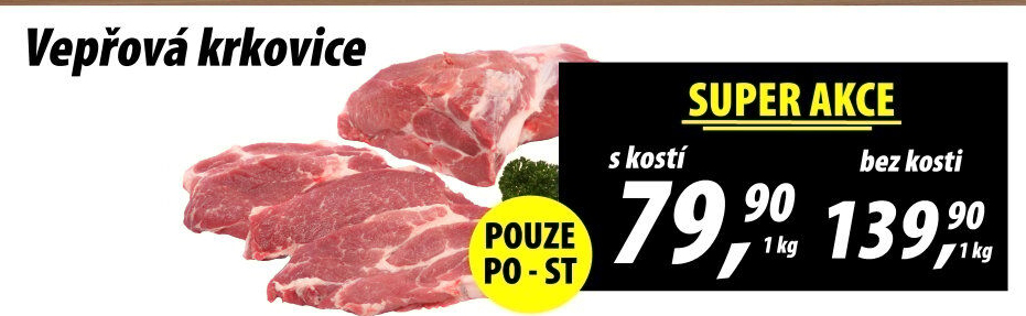 Vepřová krkovice s kostí