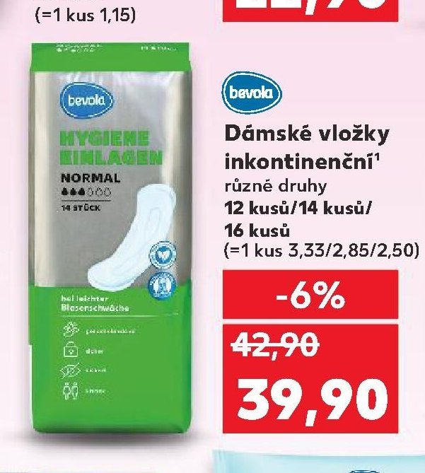 bevola HYGIENE EINLAGEN NORMAL