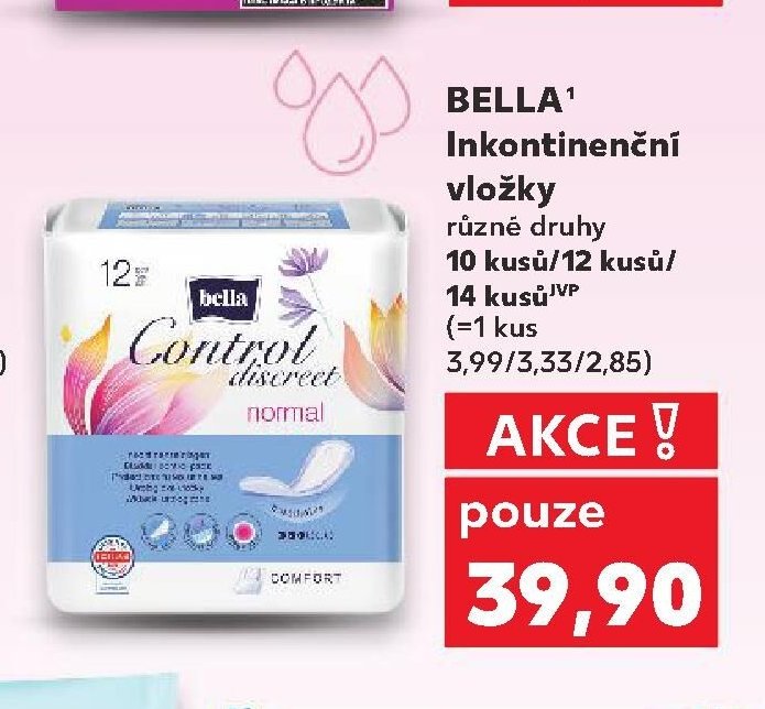 BELLA Inkontinenční vložky různé druhy 10-14 kusů