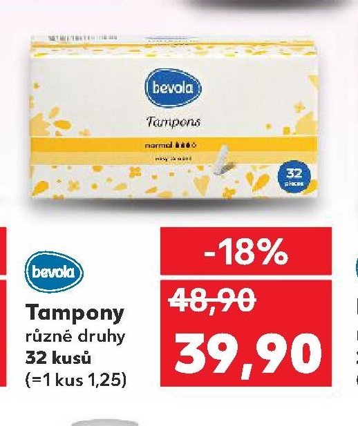 bevola Tampony různé druhy 32 kusů