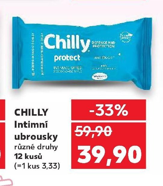 CHILLY Intimní ubrousky různé druhy 12 kusů