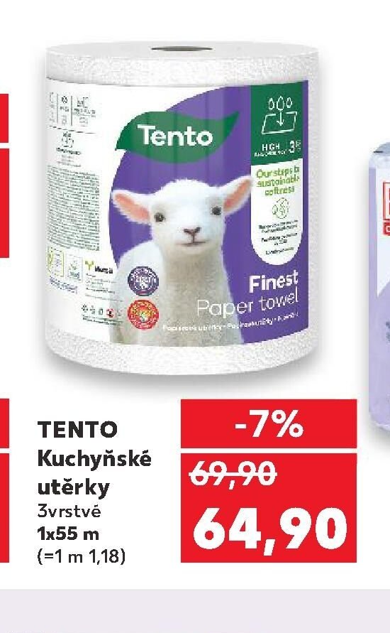 TENTO Kuchyňské utěrky 1x55 m - Kaufland akcniletaky.com