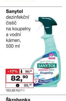 Sanytol dezinfekční čistič na koupelny