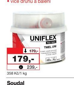 UNIFLEX PES-UNI univerzální tmel, 0,5 kg