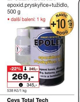 EPOLEX 1200/324 epoxid.pryskyřice+tužidlo, 500 g
