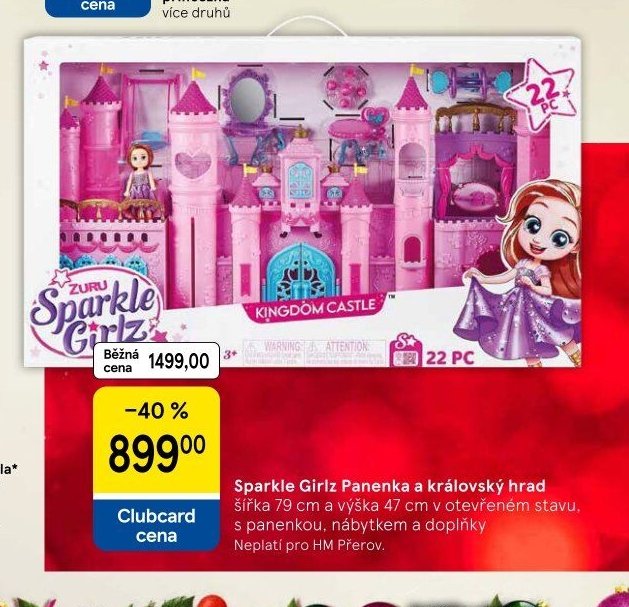Sparkle Girlz Panenka a královský hrad
