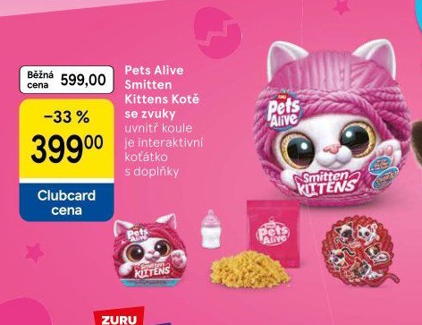 Pets Alive Smitten Kittens Kotě se zvuky