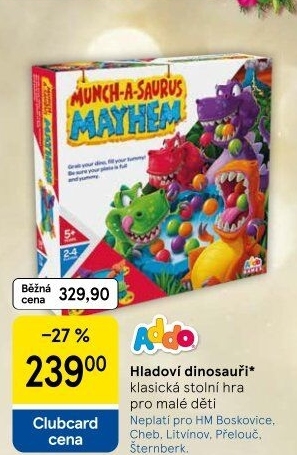 Dětská stolní hra Hladoví dinosauři Addo