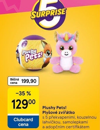 Koule s překvapením Plushy Pets! 5 Surprise Zuru