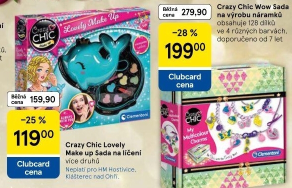 Sada k tvorbě náramků Crazy Chic Clementoni