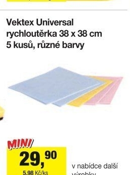 Rychloutěrka Vektex