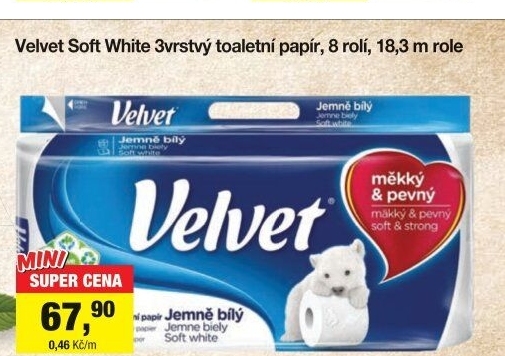 Toaletní papír 3vrstvý Velvet