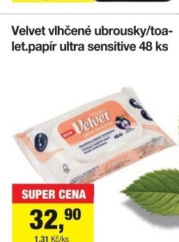 Toaletní papír vlhčený Velvet