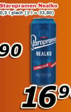 Nealkoholické pivo Staropramen