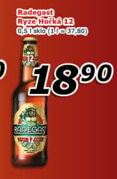 Pivo světlý ležák 12° Ryze hořká Radegast