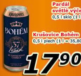 Pivo světlý ležák Bohém Krušovice