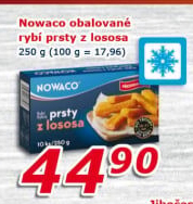 Rybí prsty z lososa předsmažené mražené Nowaco