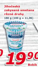 Smetana zakysaná Jihočeská Madeta