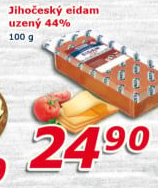 Sýr Eidam uzený 44% Jihočeský Madeta