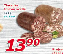 Tlačenka tmavá Maso uzeniny Písek