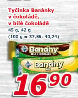 Tyčinka Banány v čokoládě Orion