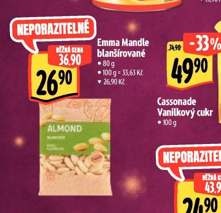 Emma Mandle blanšírované
